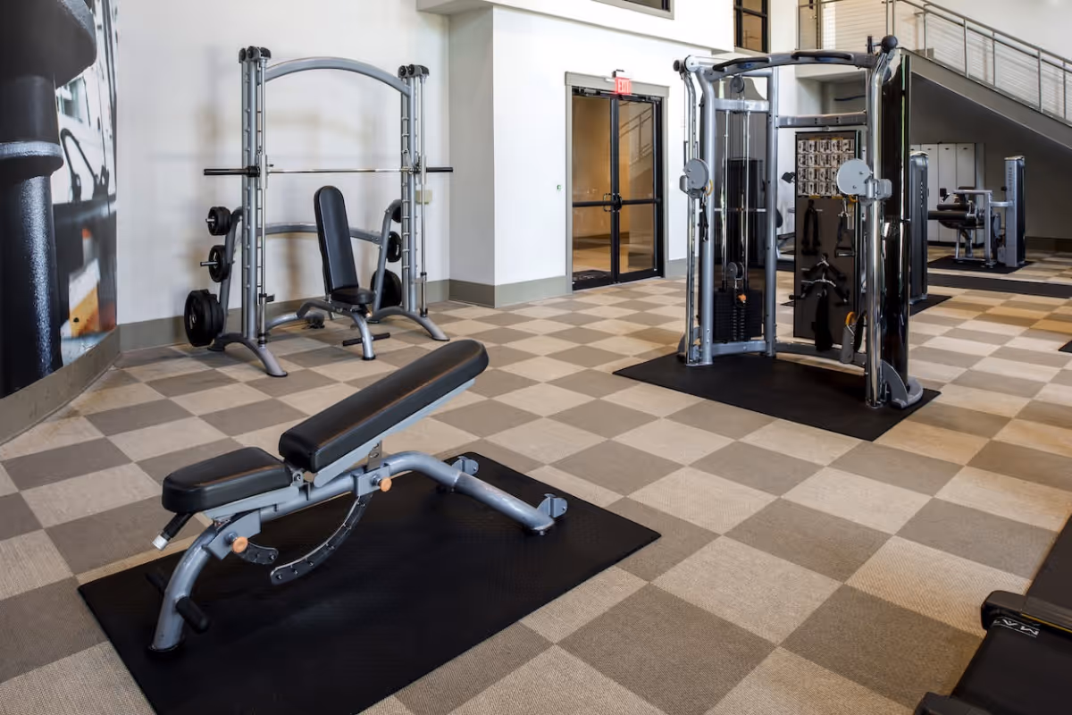 Two story fitness environment