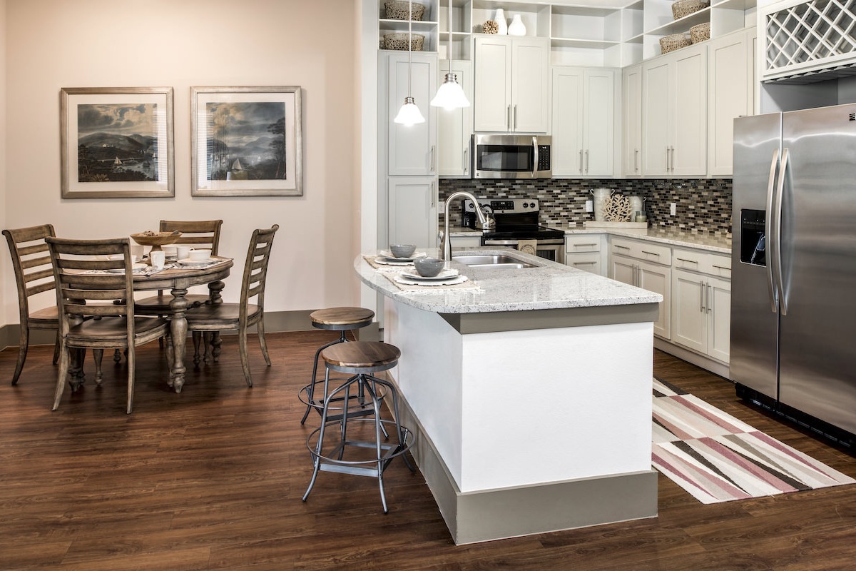 Kitchen islands and pantries