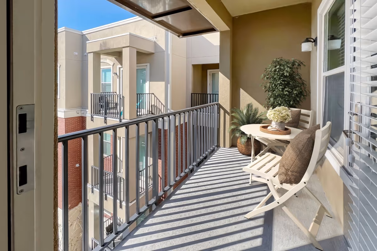 Private double balconies