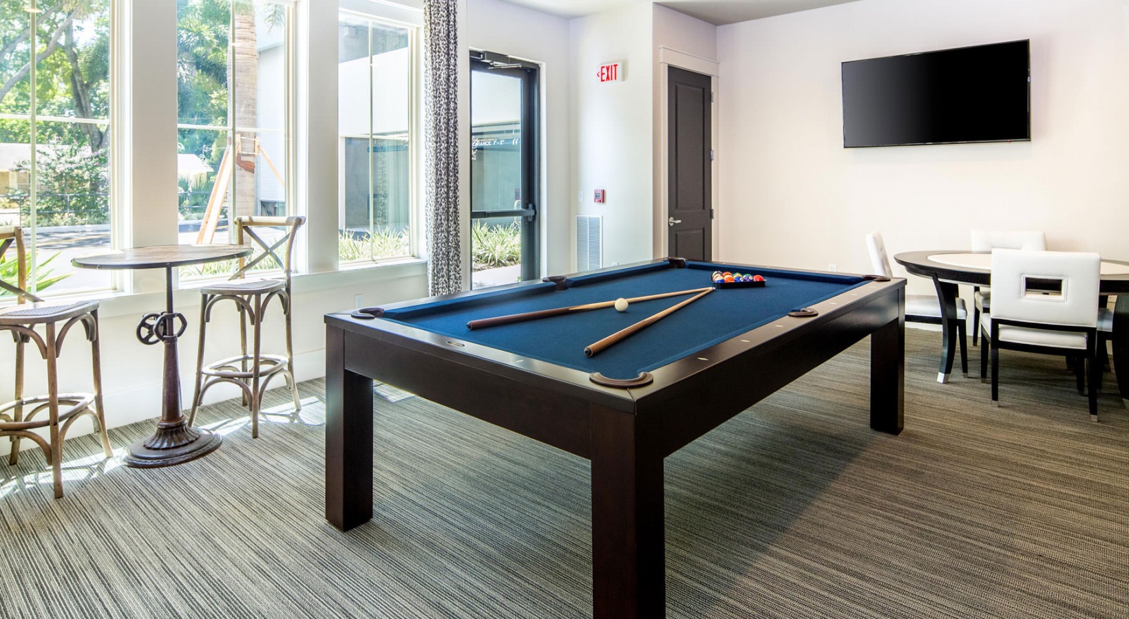 Community lounge and game room