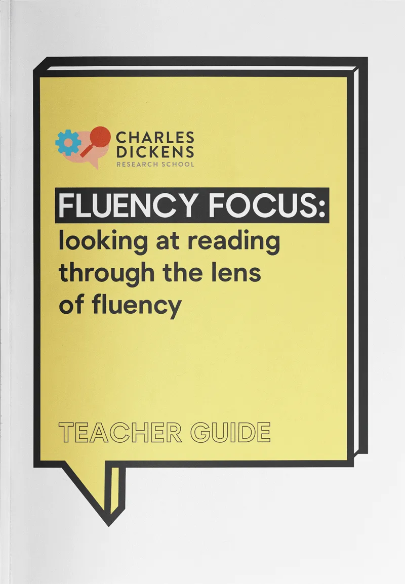 A cover for a curriculum booklet about teaching fluency