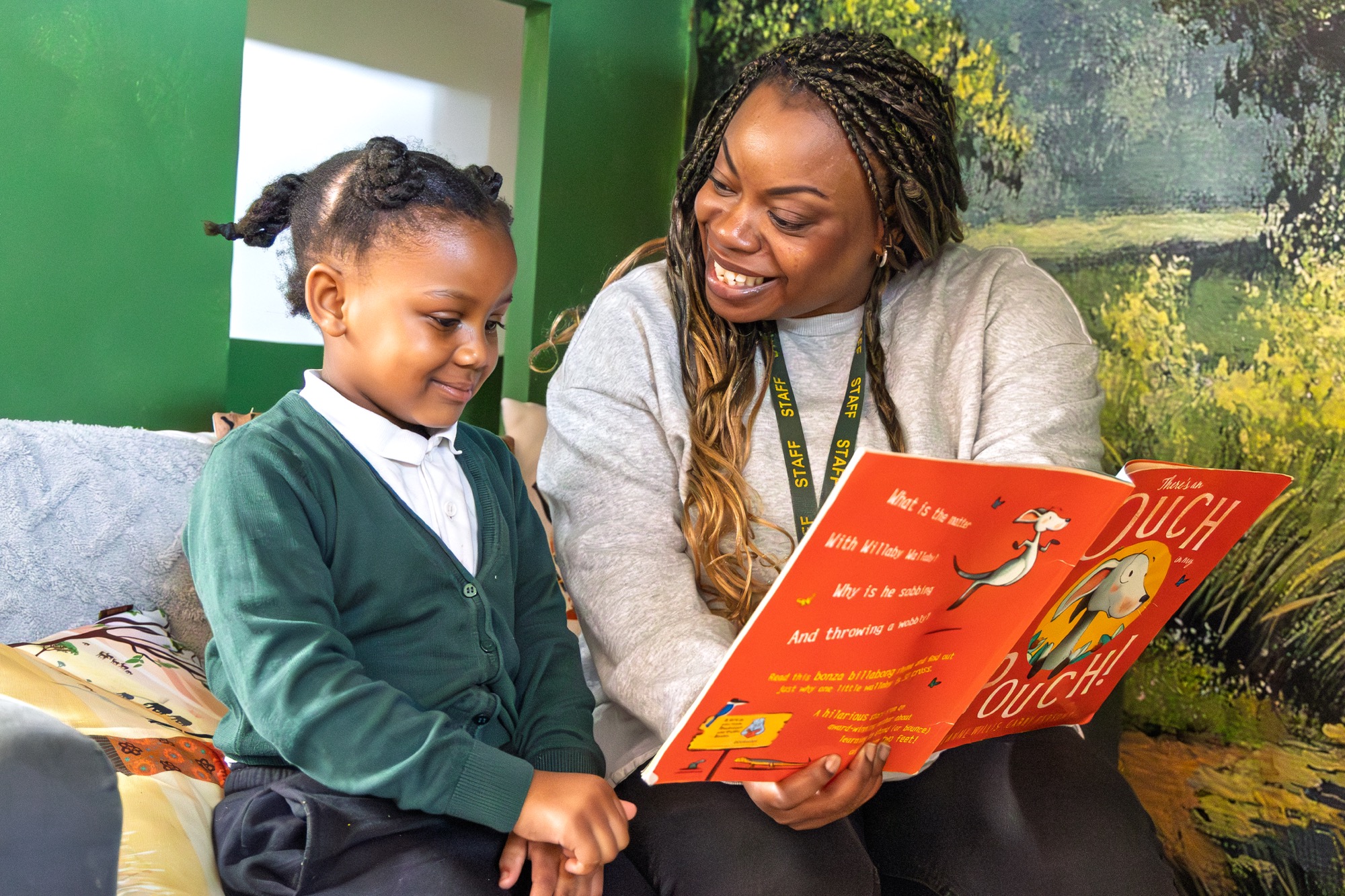 Teacher talking to a student