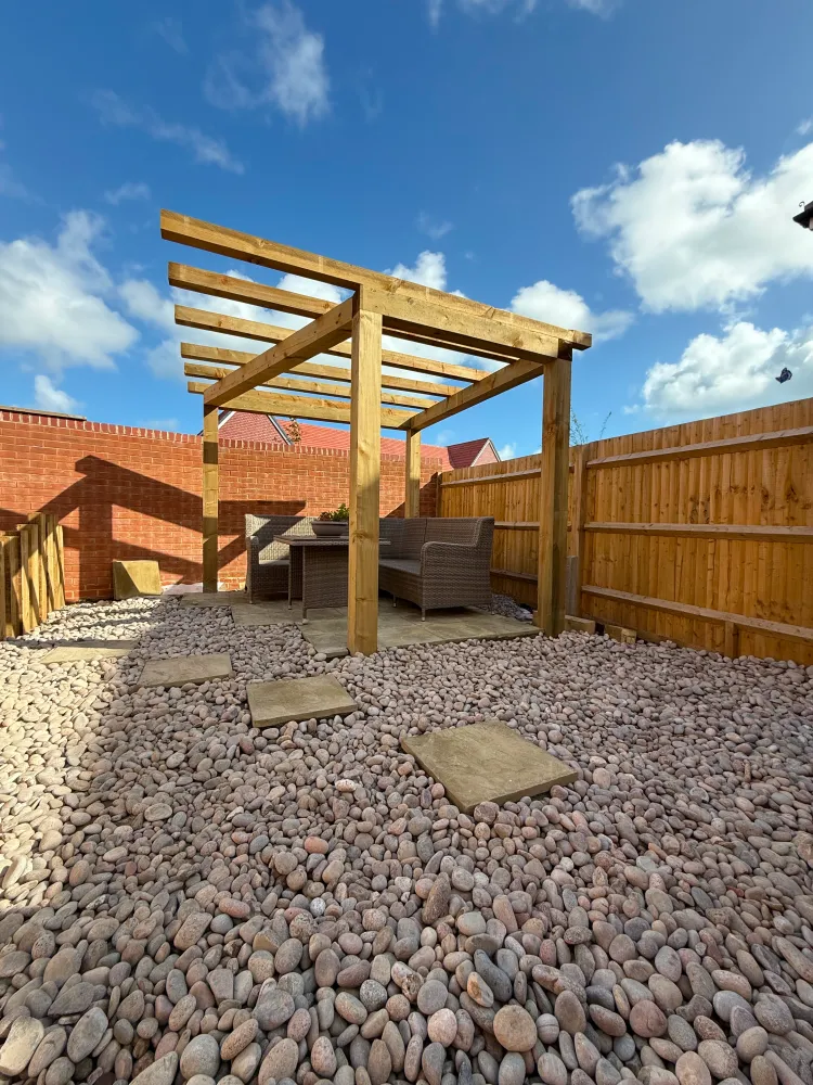 Outdoor kitchen landscaping project 