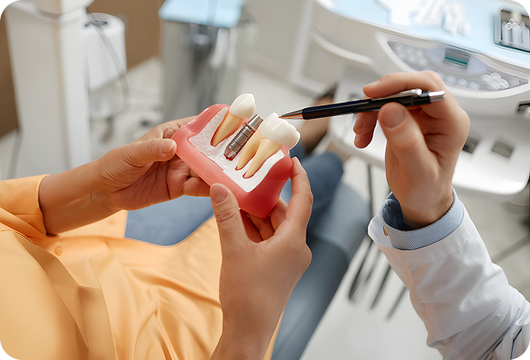 Durable Dental Implants inserted into the jawbone