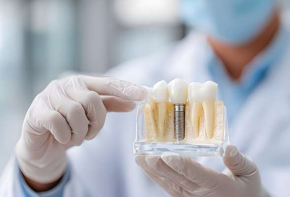 Durable Dental Implants inserted into the jawbone