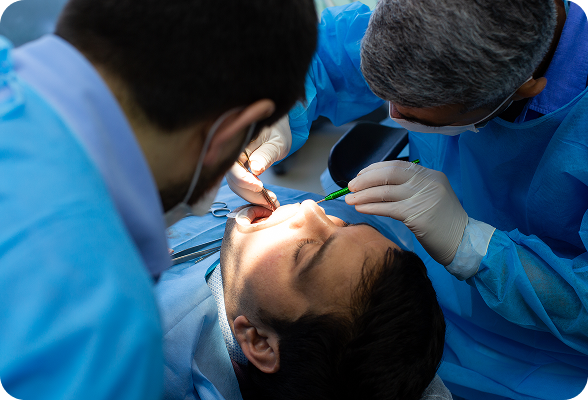 Tooth extraction is the removal of a tooth from its socket in the jawbone, performed by a dentist or oral surgeon using local anesthesia to alleviate pain from decay, infection, or overcrowding.