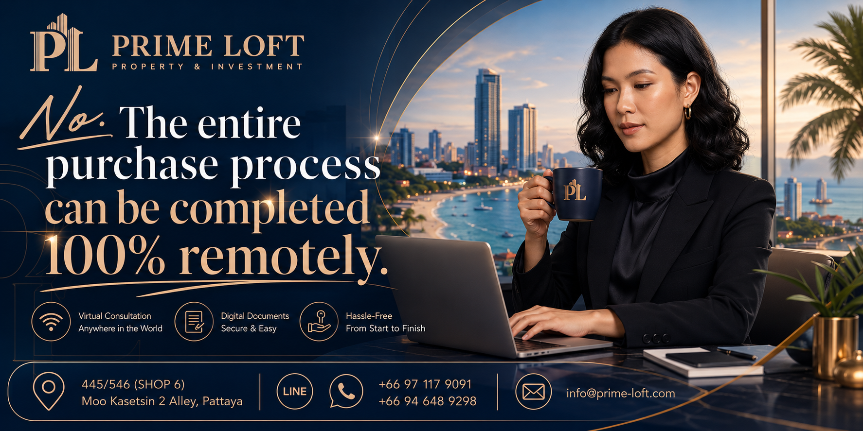 Prime Loft — the entire property purchase can be completed 100% remotely