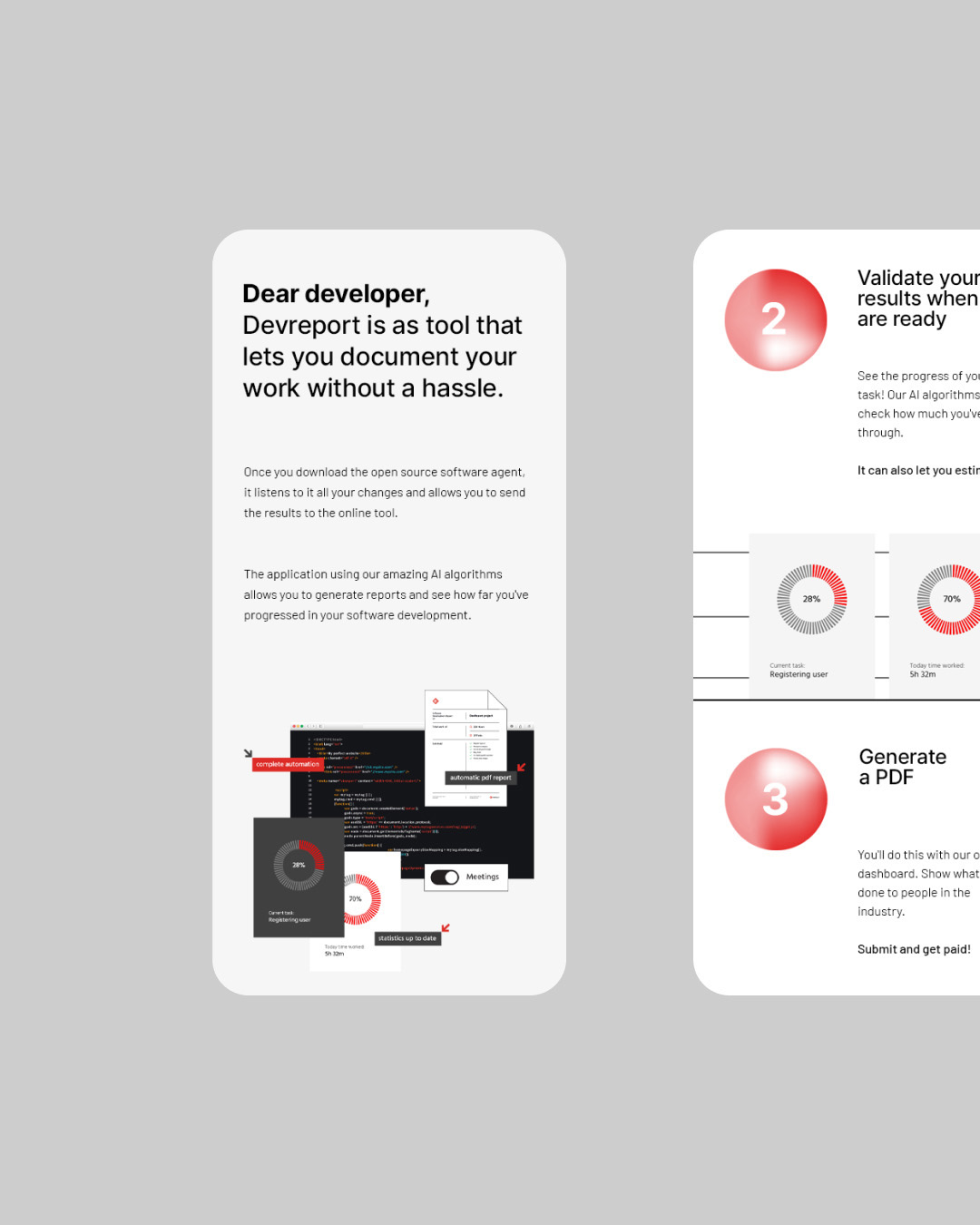 Landing page - widoki wersji mobilnej