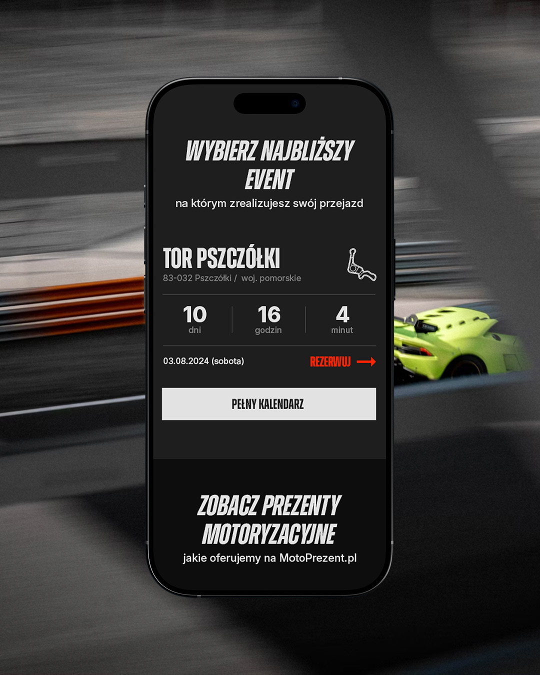 Eventy - widok wydarzenia na stronie głównej - wersja mobilna