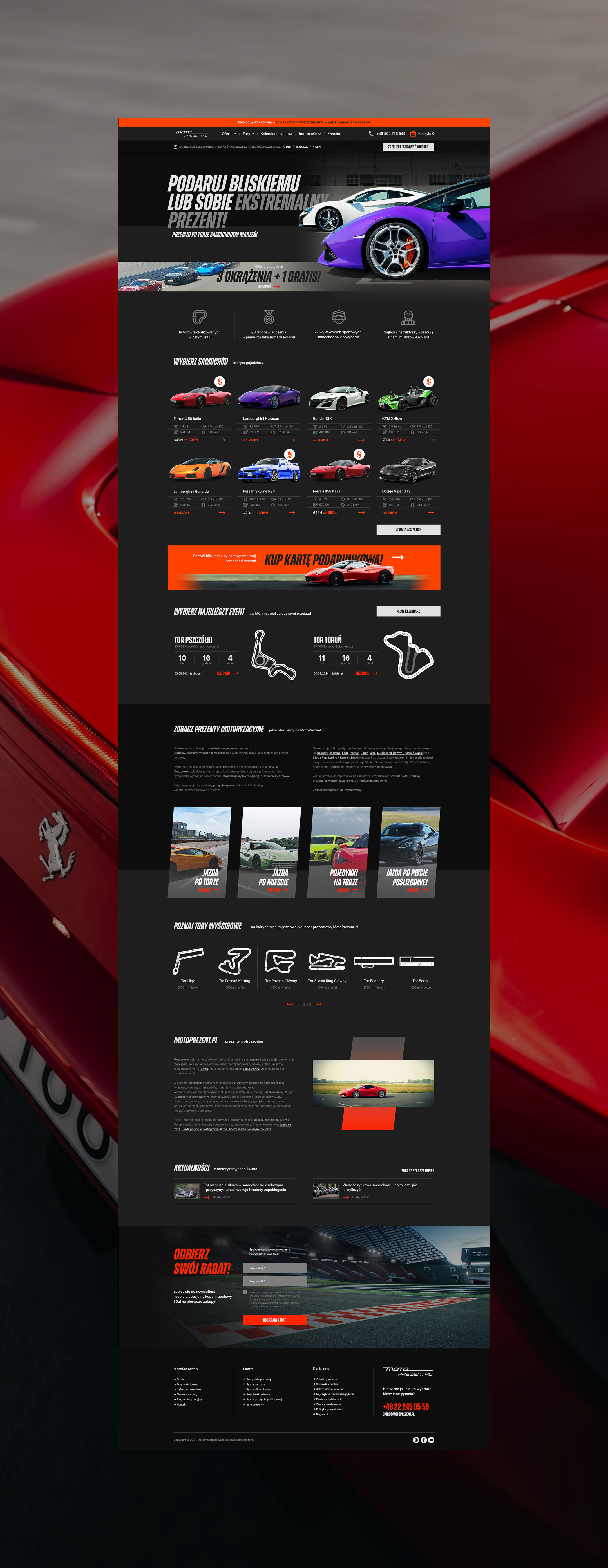 Strona główna strony - widok desktop