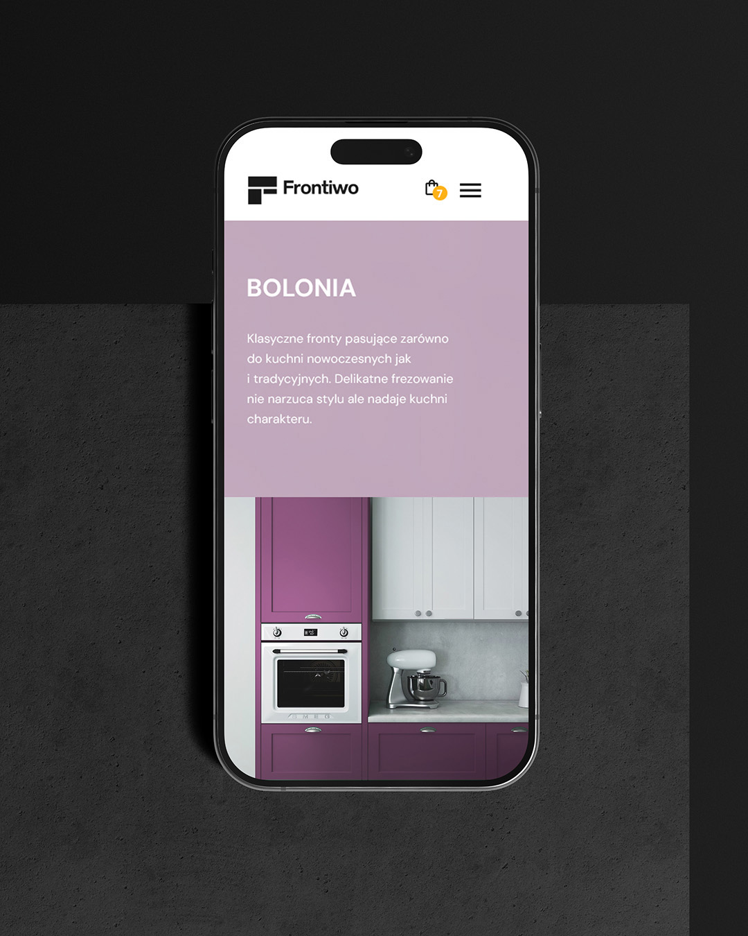 Widok mobilny kategorii produktów sklepu internetowego