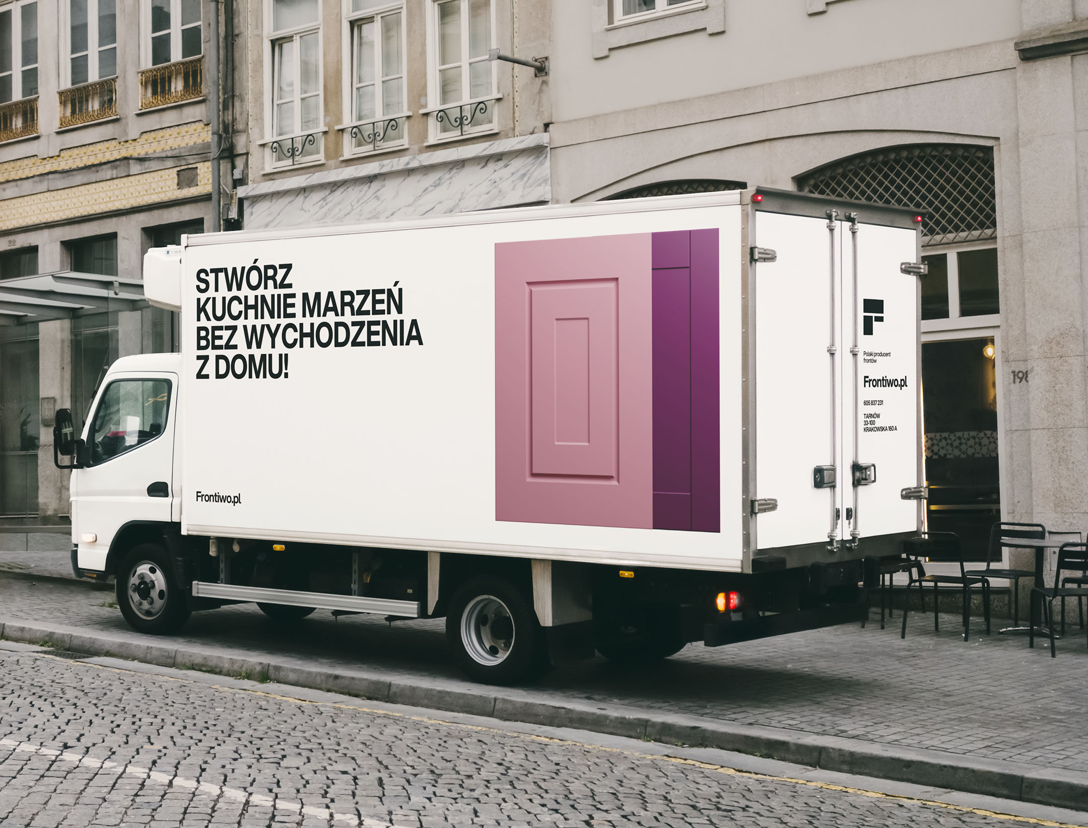 Projekt graficzny okleiny reklamowej samochodu ciężarowego