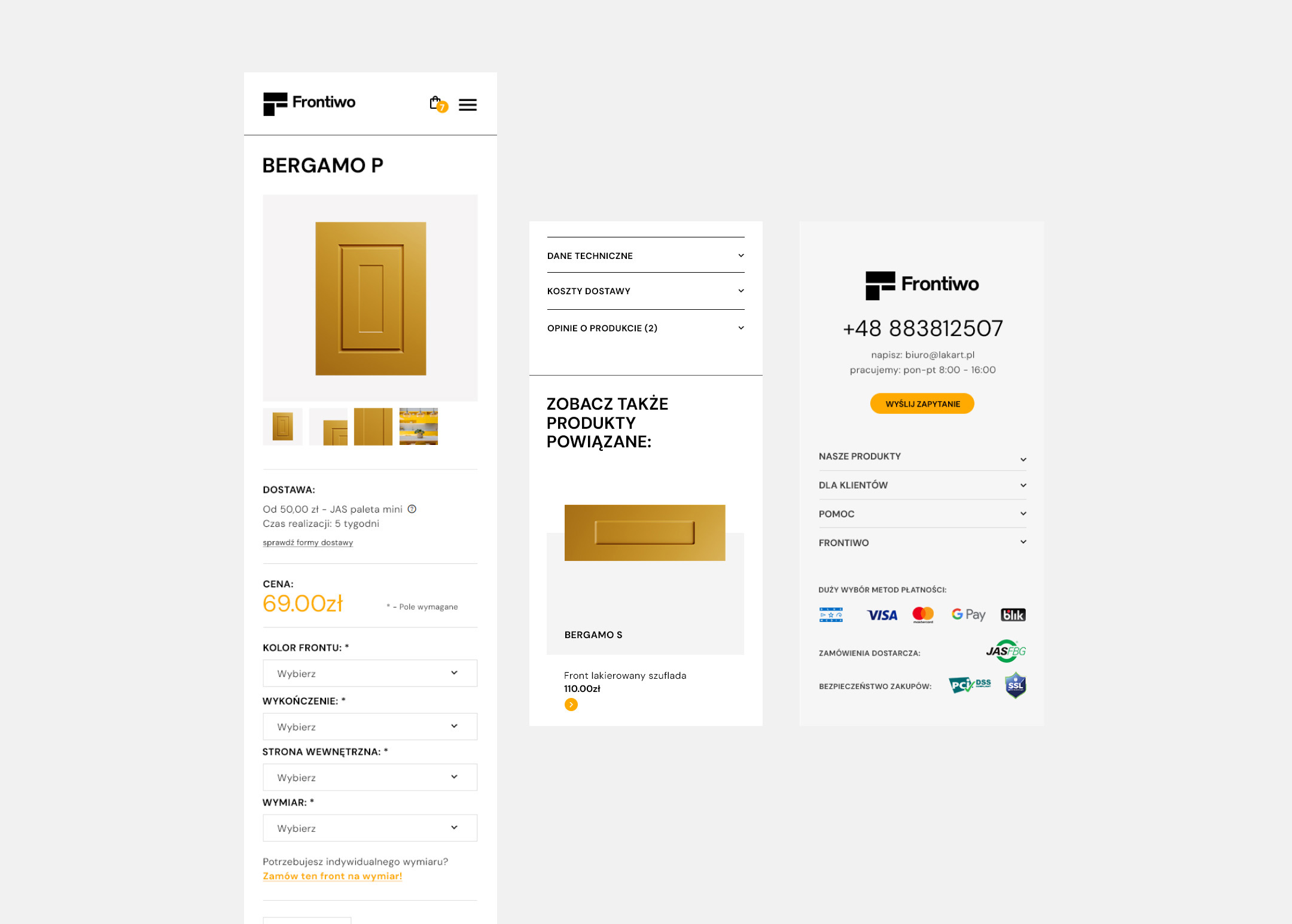 Wersja mobilna karty produktu sklepu internetowego Frontiwo