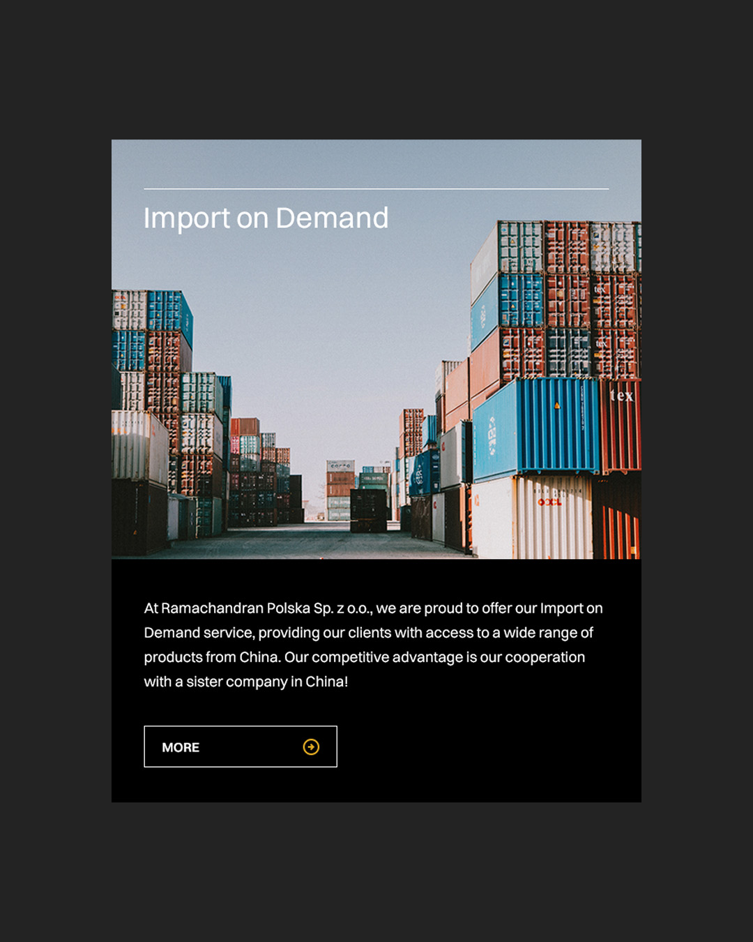 Detale sekcji ofertowej na stronie głównej