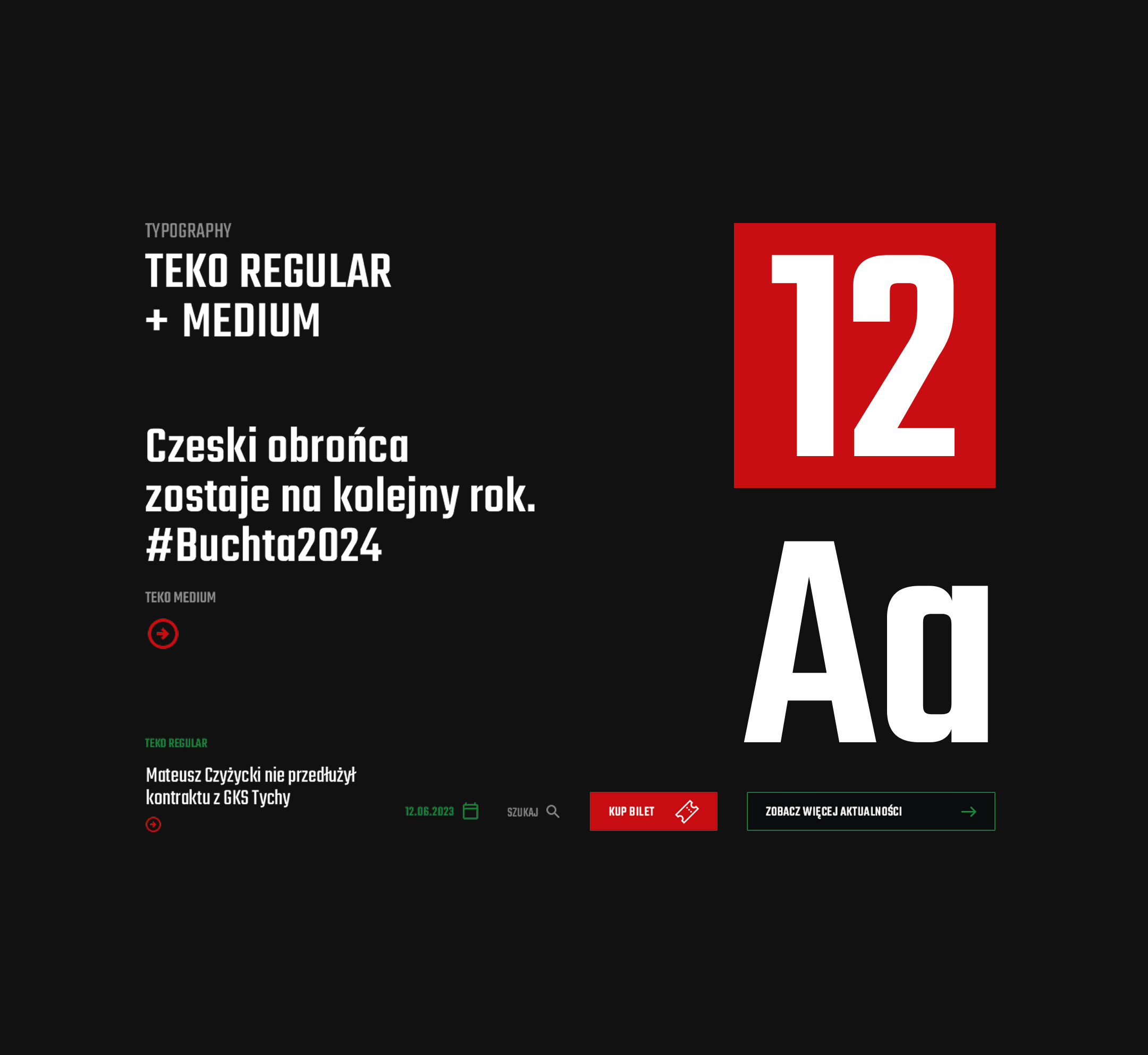 Typografia użyta w projekcie