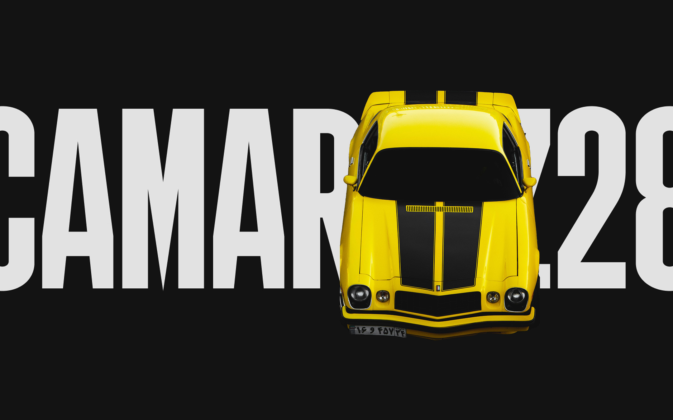 Wyróżnik ofertowy ze strony głównej strony internetowej - samochód Camarro