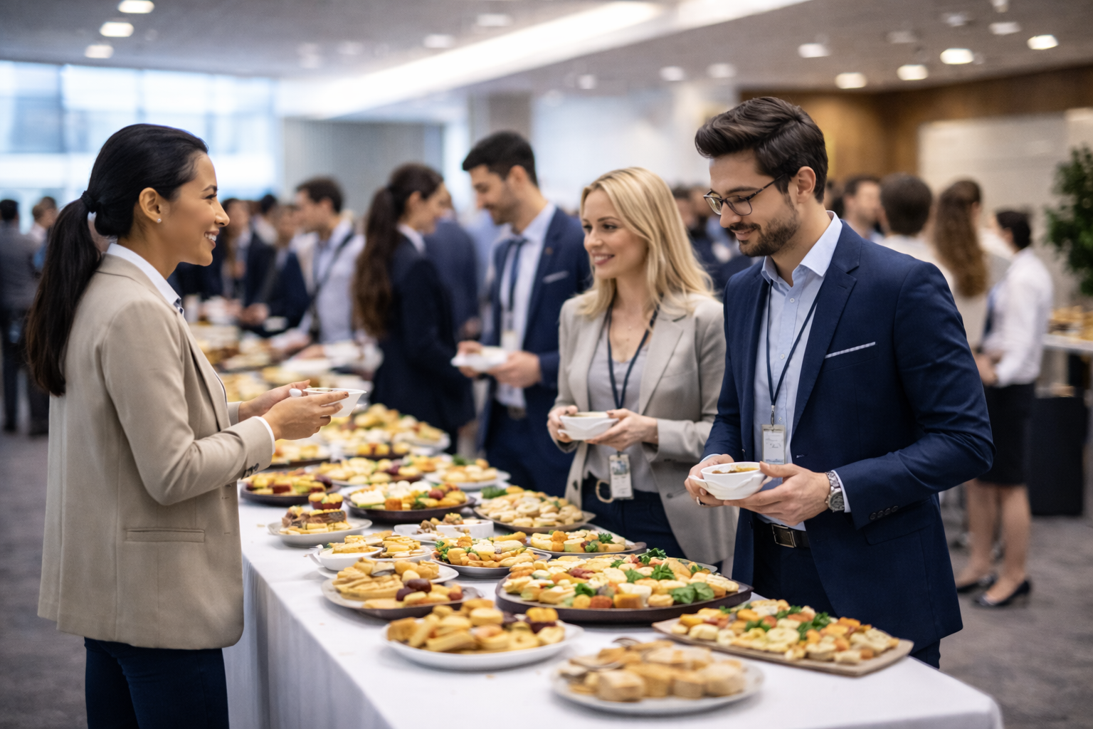 DG logistics professionals networking at industry event