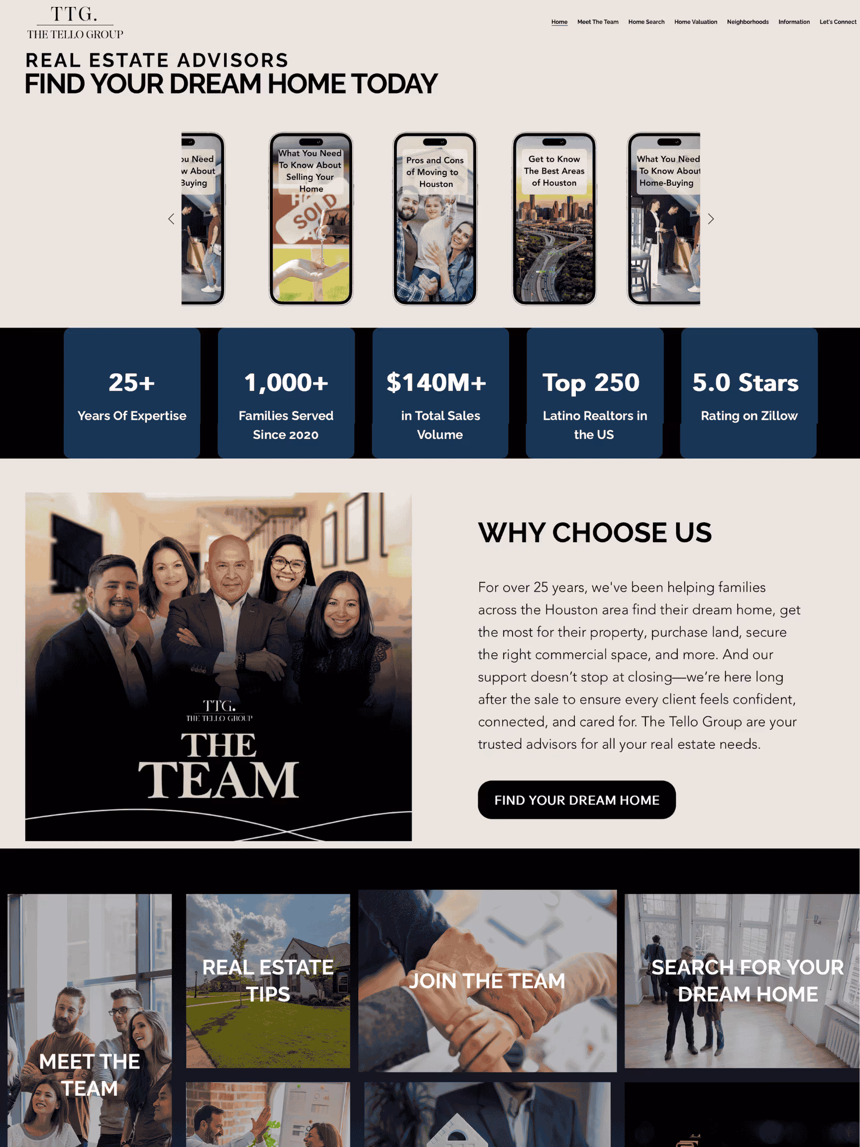 Website image from The Tello Group made by Social Reach