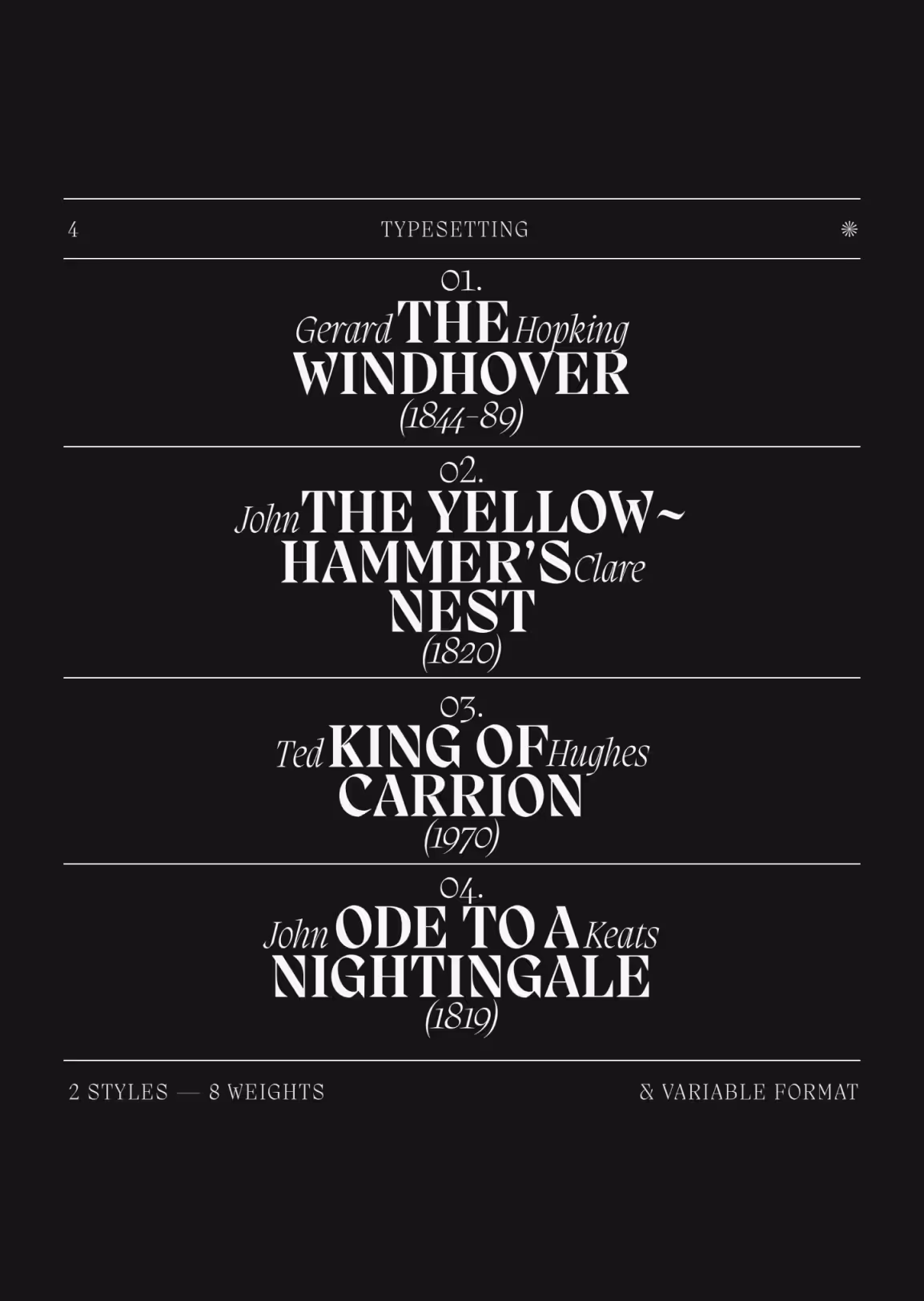 Typography example depicting branding service