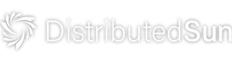 Distributed Sun logo with a stylized spiral sun icon and the text 'Distributed Sun'.