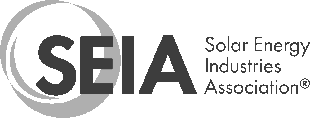 Logo of SEIA with the text Solar Energy Industries Association®.