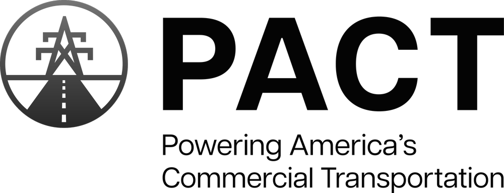 PACT logo with a road and power lines icon and text 'Powering America’s Commercial Transportation'.