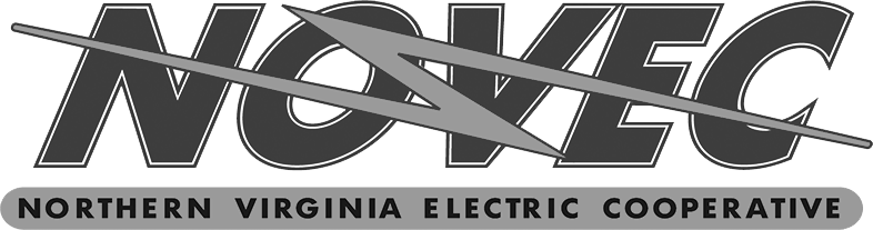 Northern Virginia Electric Cooperative logo with stylized intersecting lines over the acronym NOVEC.