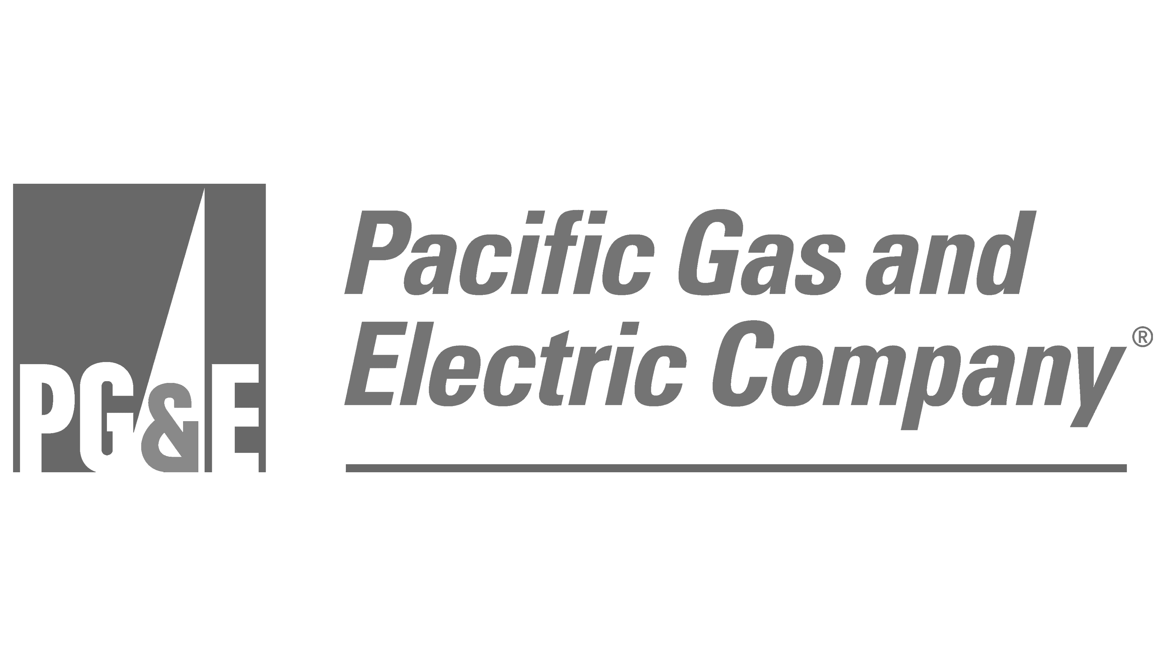 Logo of Pacific Gas and Electric Company with stylized letters PG&E inside a square and the company name to the right.