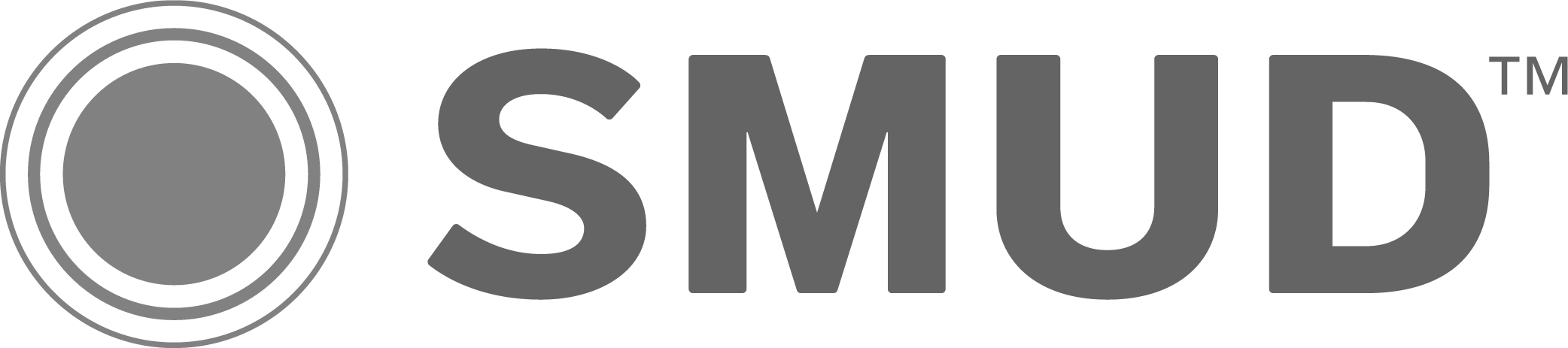 SMUD logo with three concentric circles to the left of the bold letters SMUD.