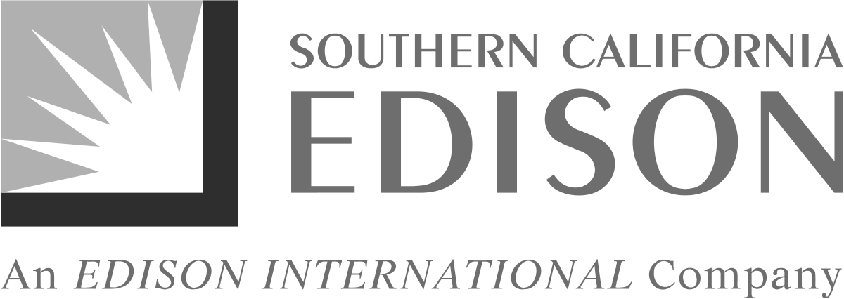 Southern California Edison logo with stylized sunburst design and company name, including the tagline 'An Edison International Company'.