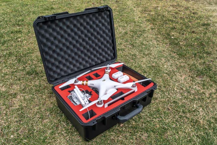 Inspect gear before drone flight