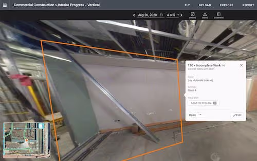 Tagging issues in DroneDeploy and auto-syncing to Procore Observations or BIM 360 Docs can now be done in minutes by linking them to high-resolution images with an exact site location.