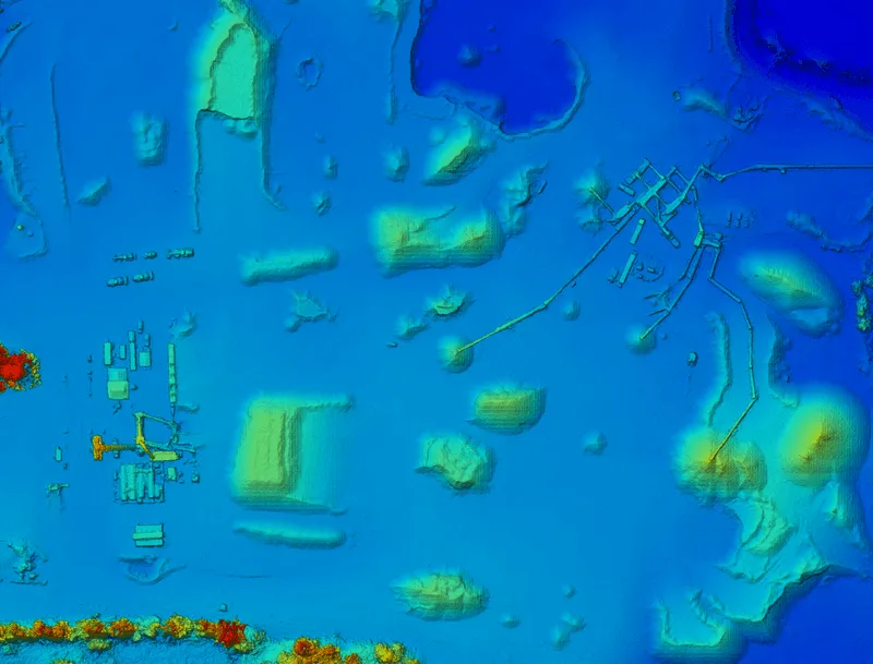 Elevation map of the stockyard