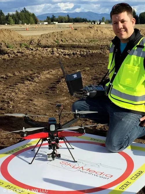 Dallas VanZanten, owner of Skymedia Northwest, an aerial mapping and photography company