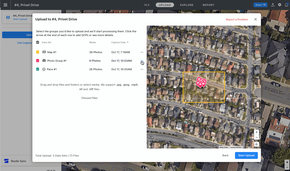 Animated screenshot of new Smart Uploader feature