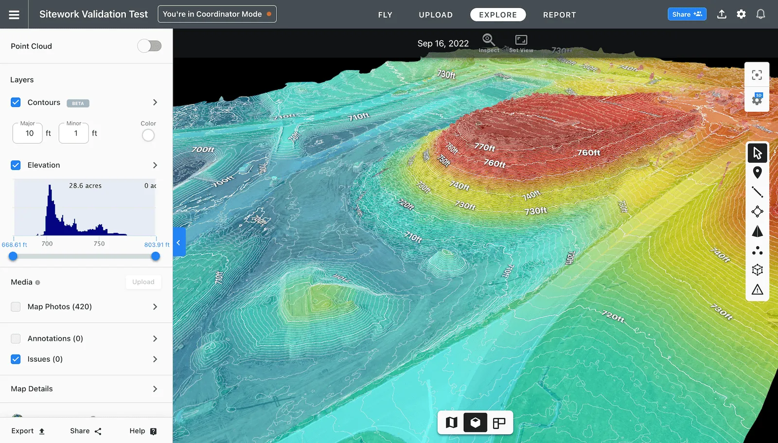 NEW: View Contours and Elevation in 3D
