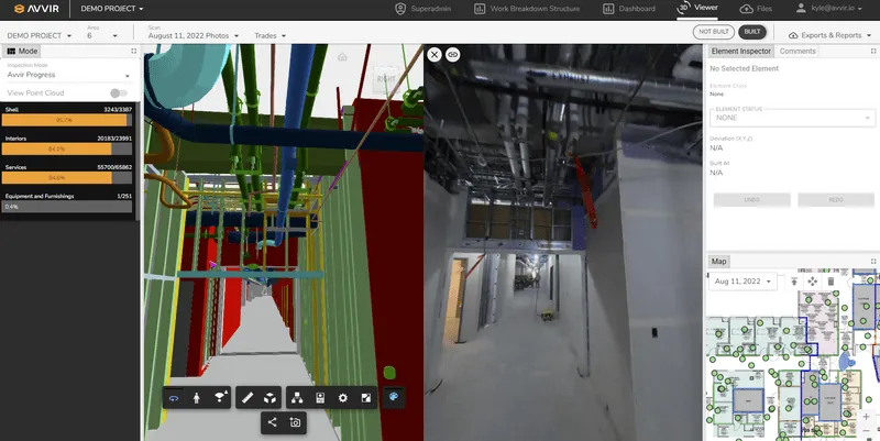 Side-by-side comparison for objective, BIM-based progress reporting