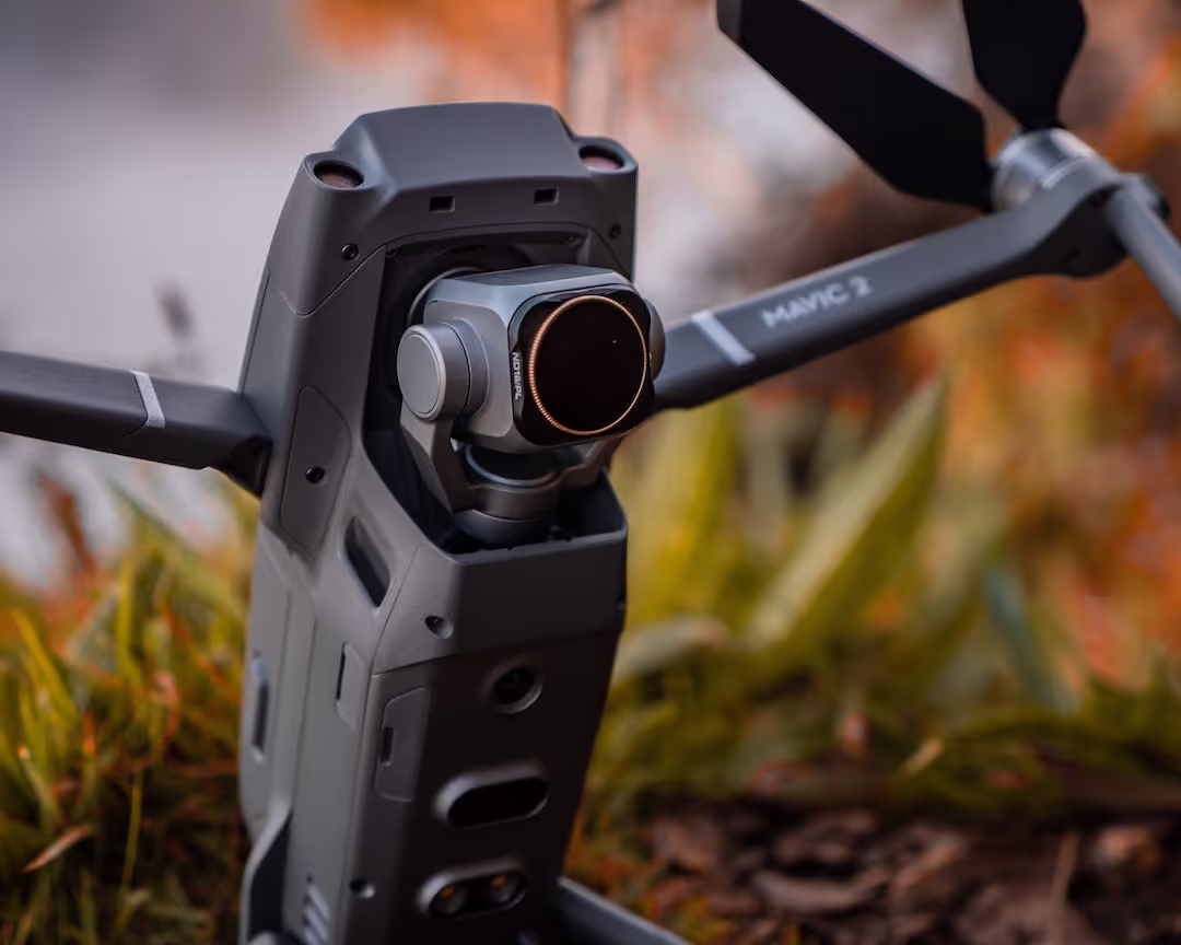 A close-up shot of the DJI Mavic 2.