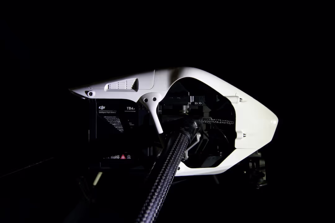 A close-up shot of a DJI Inspire drone.