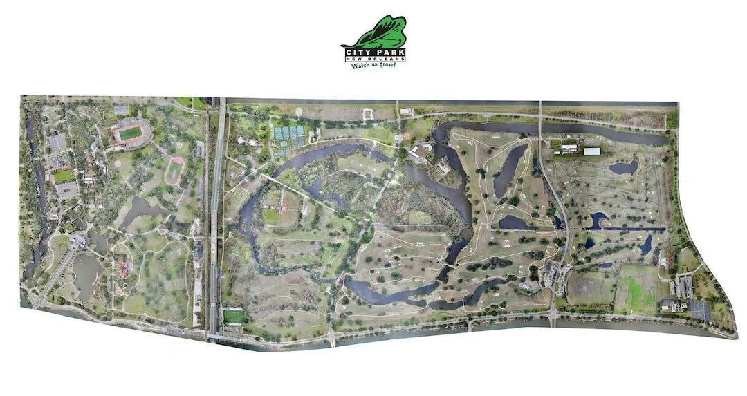 When he mapped New Orlean’s City Park, Ian Cotita greatly increased his resolution by decreasing altitude by 25 feet.