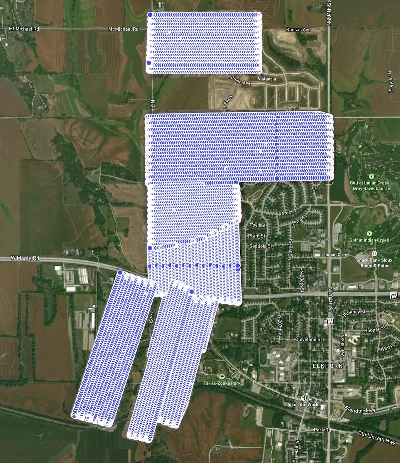 all drone images from DroneDeploy on a map