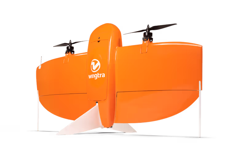 image of a wingtra propeller drone