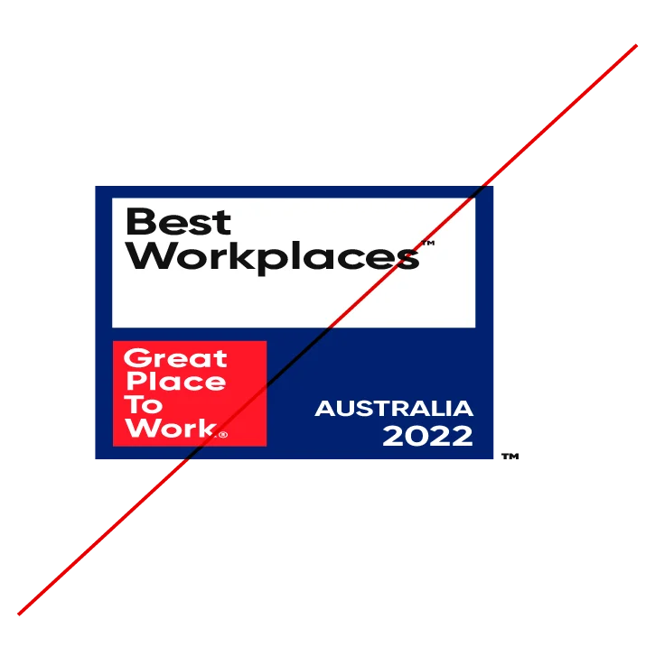 Best Workplaces Great Place to Work Australia 2022 logo badge
