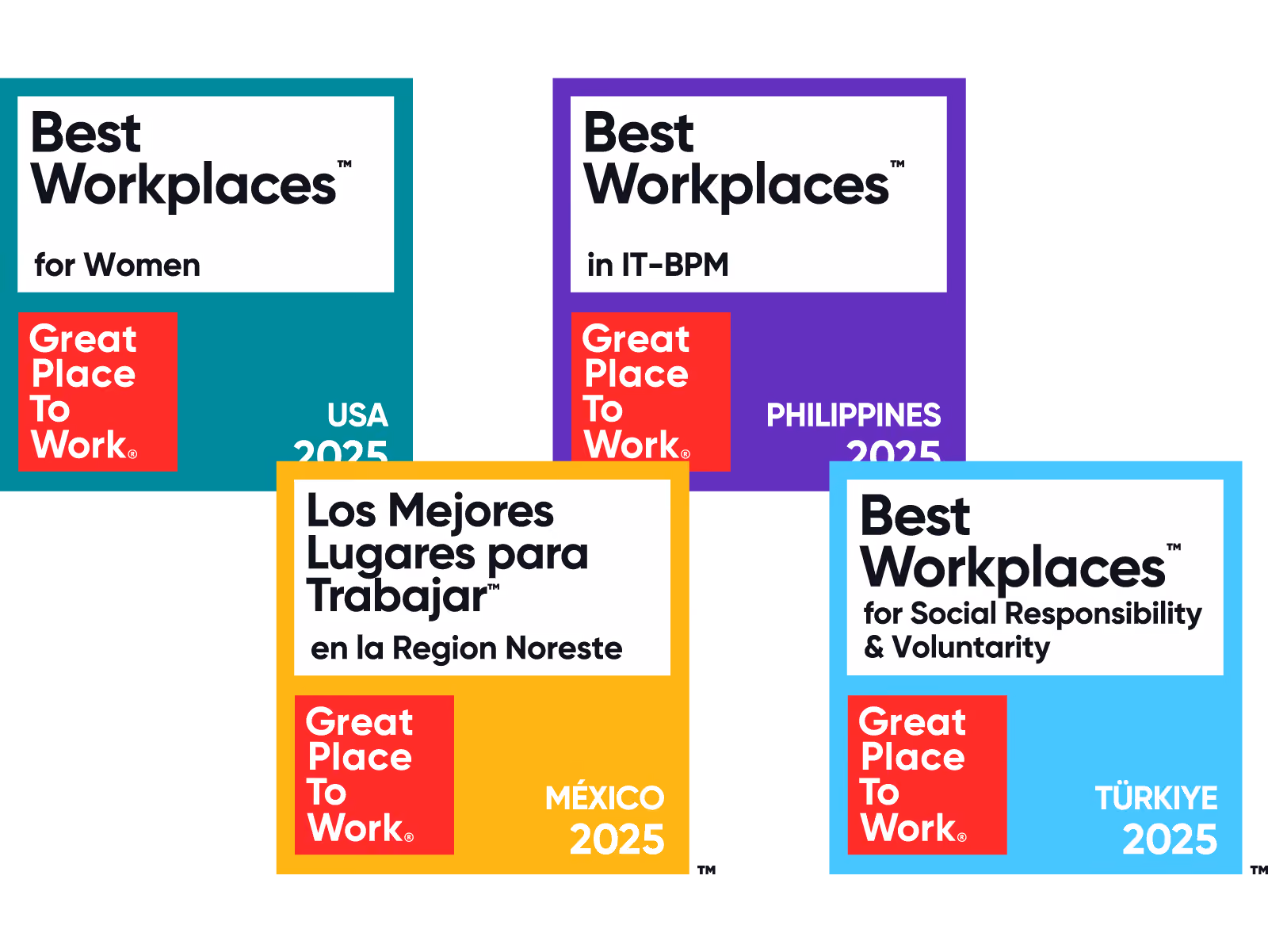 Great Place To Work Category List badge designs