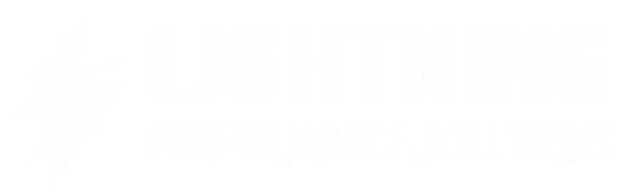 Logo featuring a stylized lightning bolt icon to the left, with the text 'LIGHTNING PERFORMANCE SOLUTIONS' in bold uppercase letters to the right.  Lightning Performance Solutions