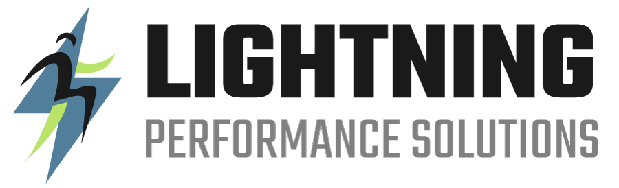 Lightning Performance Solutions logo with a stylized blue and green figure inside a lightning bolt. Lightning Performance Solutions