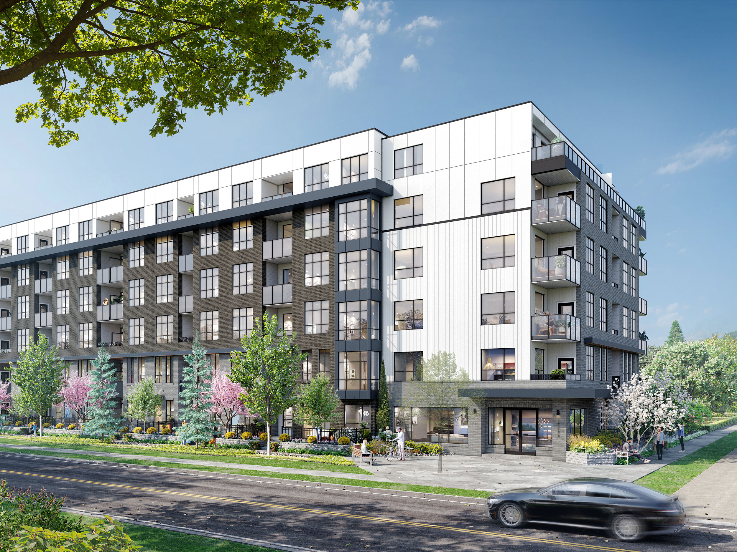 Transit oriented living 3D render of Fleetwood Village 2