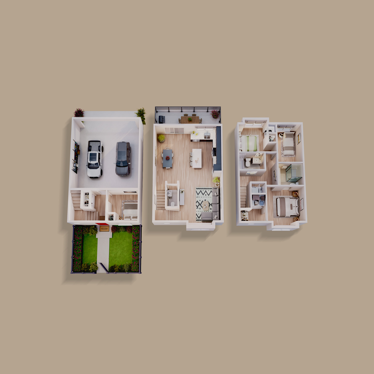Queens Townhomes floor plan