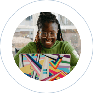 Image of a patient in an online therapy session.