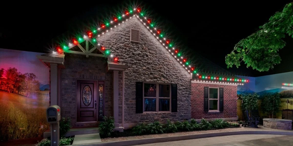 user-inserted colored permanent trim lighting
